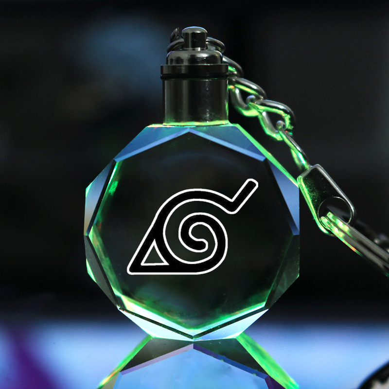 Picture of Naruto Peripheral Pendant Naruto Kakashi Sasuke I Ailuo Animation Luminous Crystal Keychain Wholesale