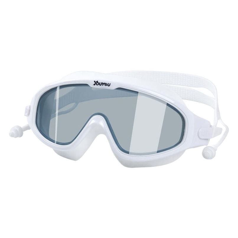 You Swimming Goggles Women's Myopia Swimming Goggles Diving Equipment with Earplugs Set Waterproof and Anti-Fog High-Definition Adult Large Frame