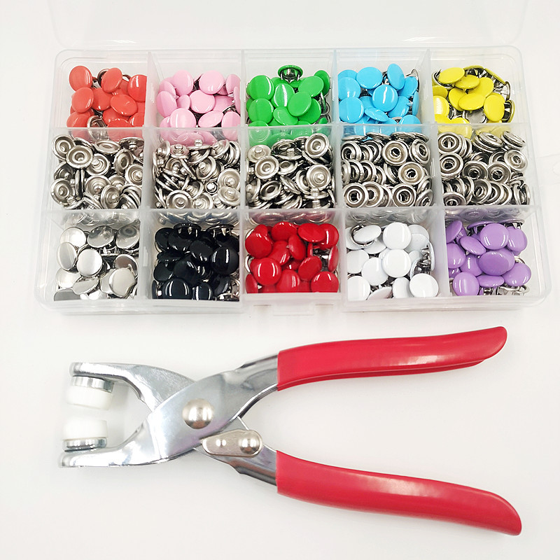Solid Colorful Five-claw Buckle suit Baby Baby Metal Dark Snap Seam-free Claw Stud Buttons Five-grab Four-snap Buckle