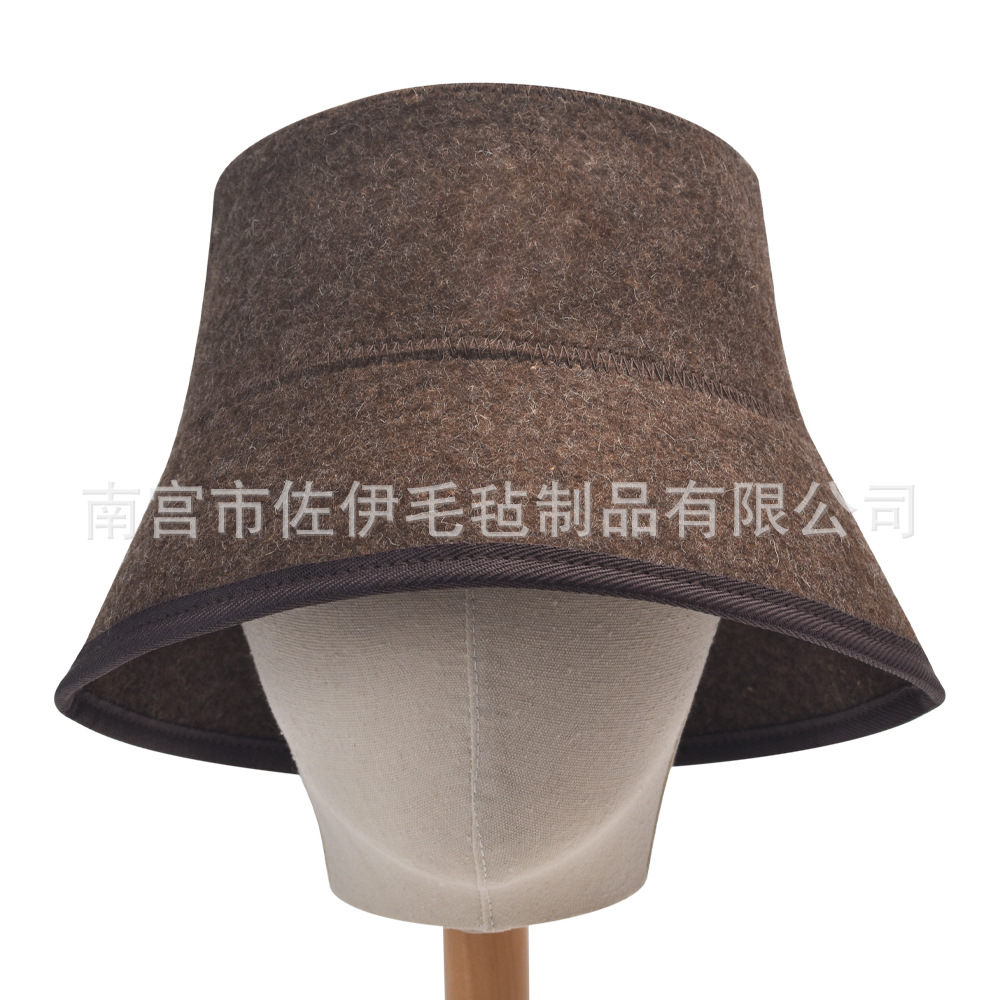 Picture of High-end cross-border felt sauna cap hot spring bath felt sauna cap integrated pressure European wool sauna cap