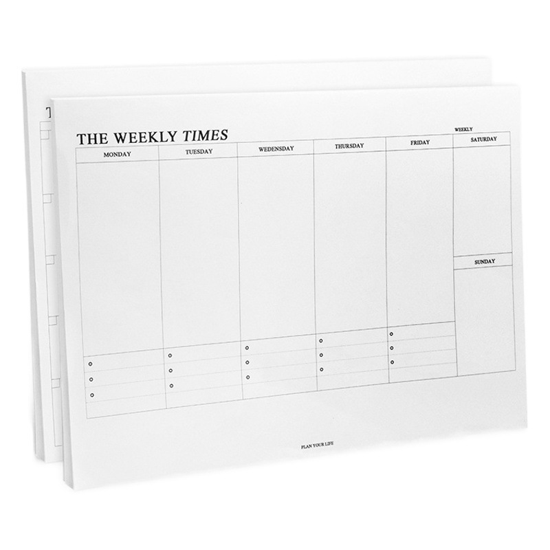 English Weekly Planner, Tearable Notepad, Office Schedule, Aliexpress, Amazon Wish, Ebay