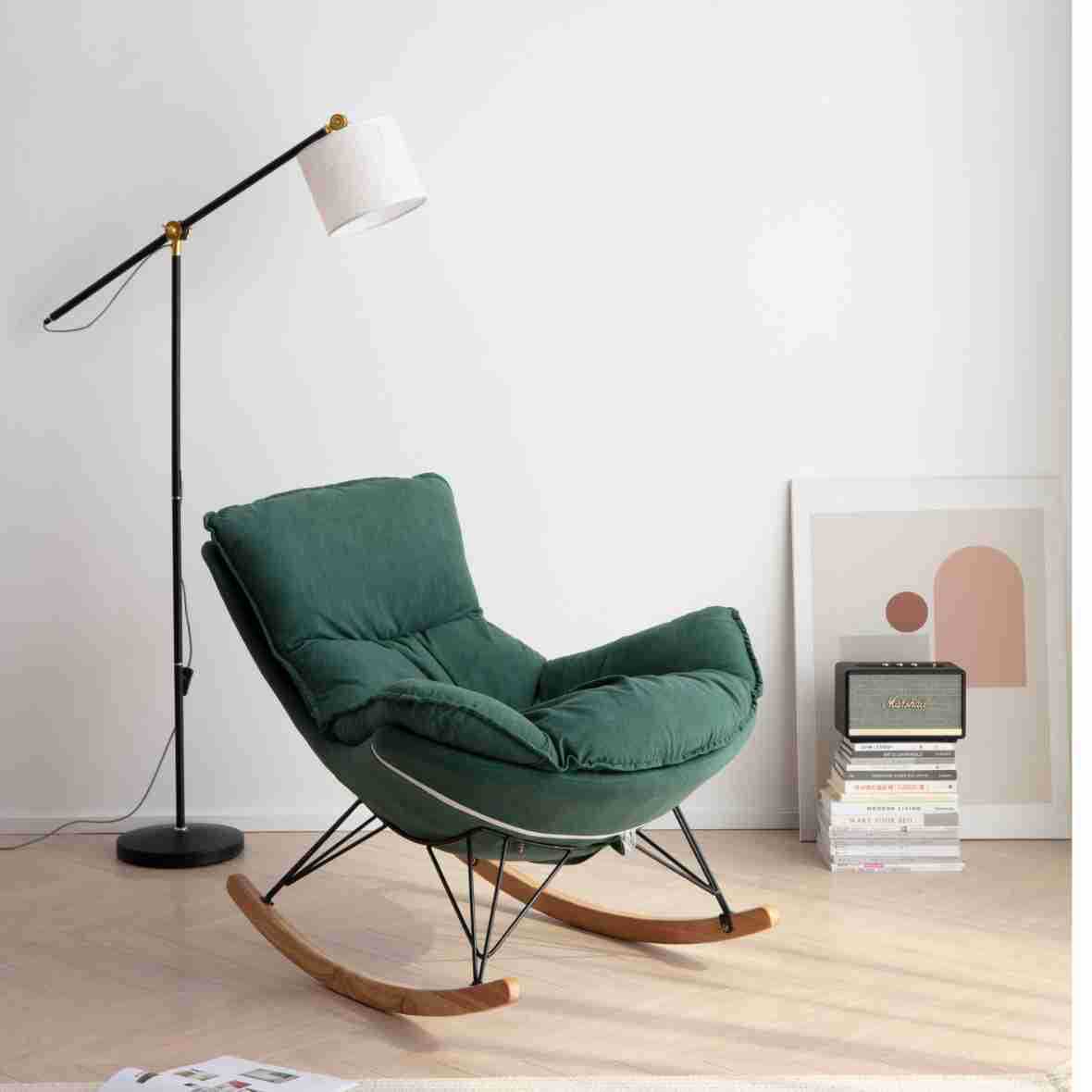 Picture of Leisure Rocking Chair Lazy Sofa Chair Balcony Nap Lobster Chair Technology Cloth Living Room Recliner Single Rocking Chair Home