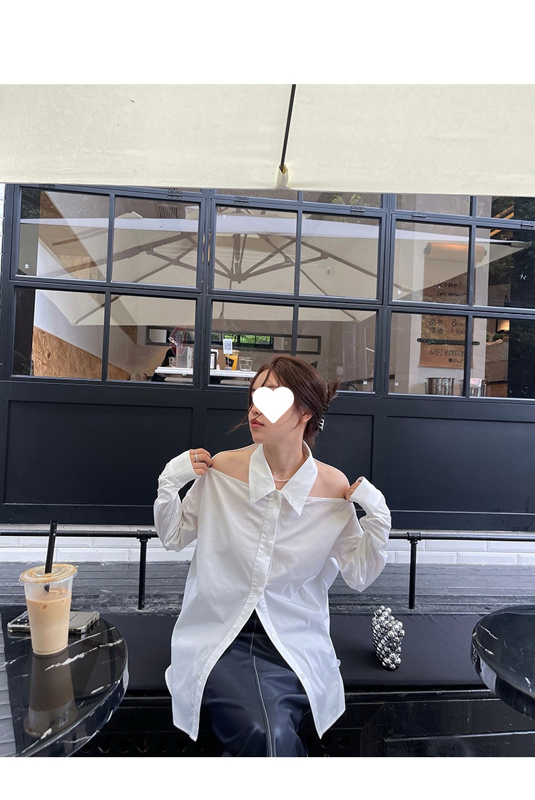 Picture of [in stock]_pictorial fairy cool shoulder shirt hanging neck sunscreen shirt loose long sleeve shirt