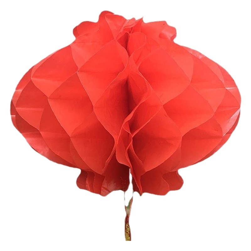 Picture of New Year's Day New Year Wedding Festive Folding Paper Lantern Opening Holiday Outdoor Decorative Plastic Red Paper Small Lantern Wholesale