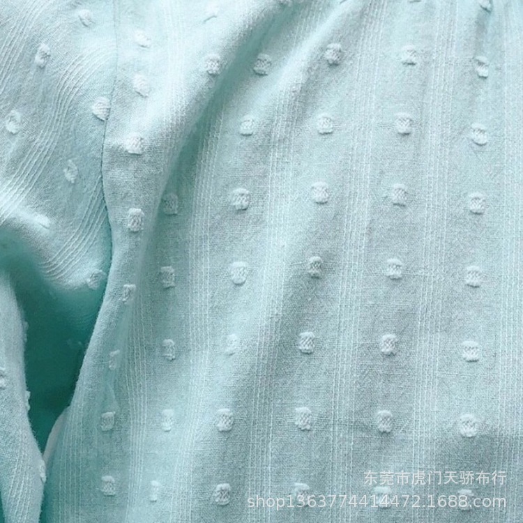 Spring and summer new woven cotton sand cloth water droplets Jacquard 102g thin cut jacquard shirt clothing accessories