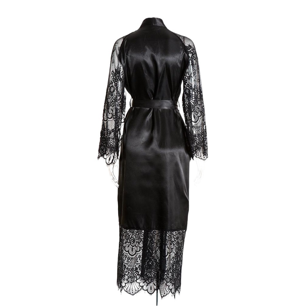 Foreign trade Europe and the United States plus large size lace robe Europe and the United States sexy underwear nightgown manufacturers wholesale