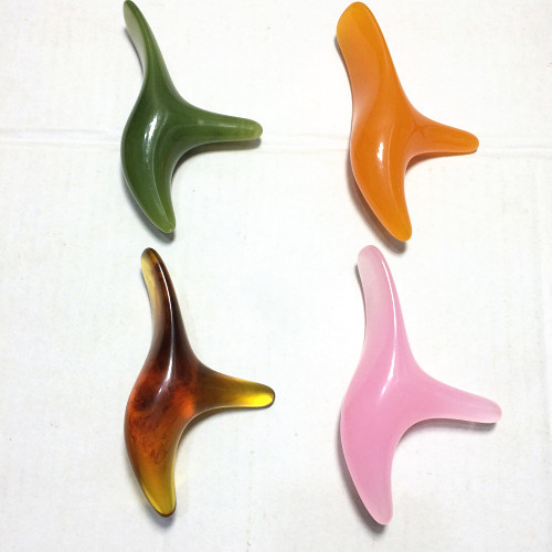Picture of Wax triangle Sparrow massager 3 forks original point massage Sparrow massage bird point pressure acupoint meridian stick trumpet trigeminal