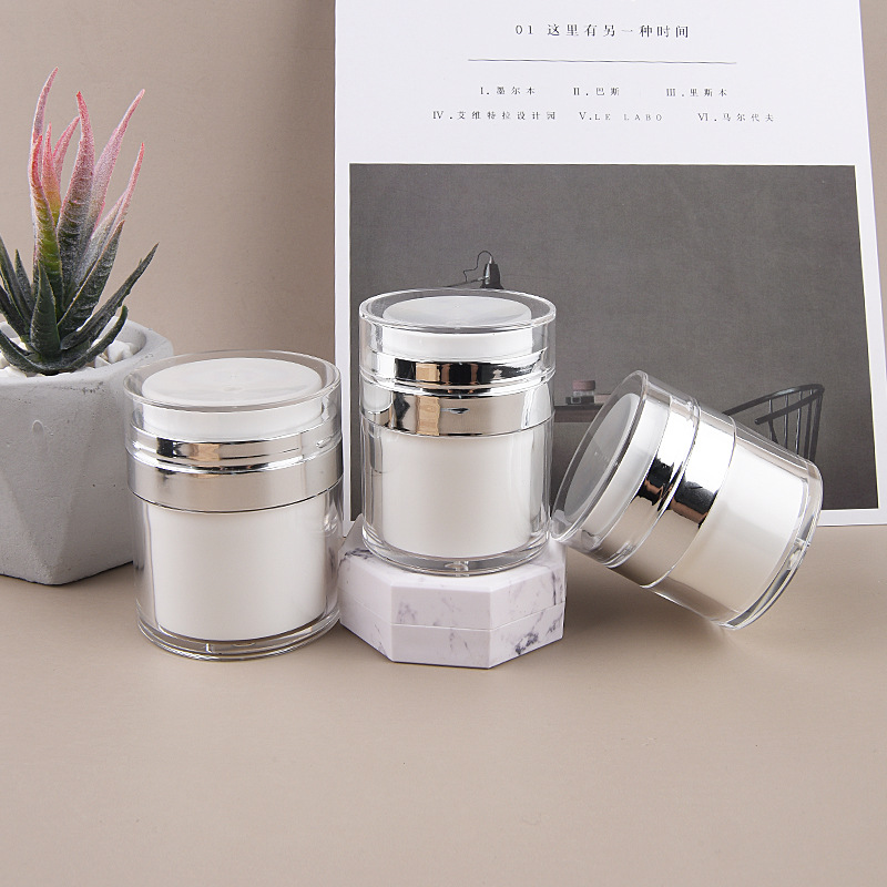 Picture of in stock acrylic vacuum bottle 15g20g30g 80g100 ml press cream bottle sunscreen cream bottle