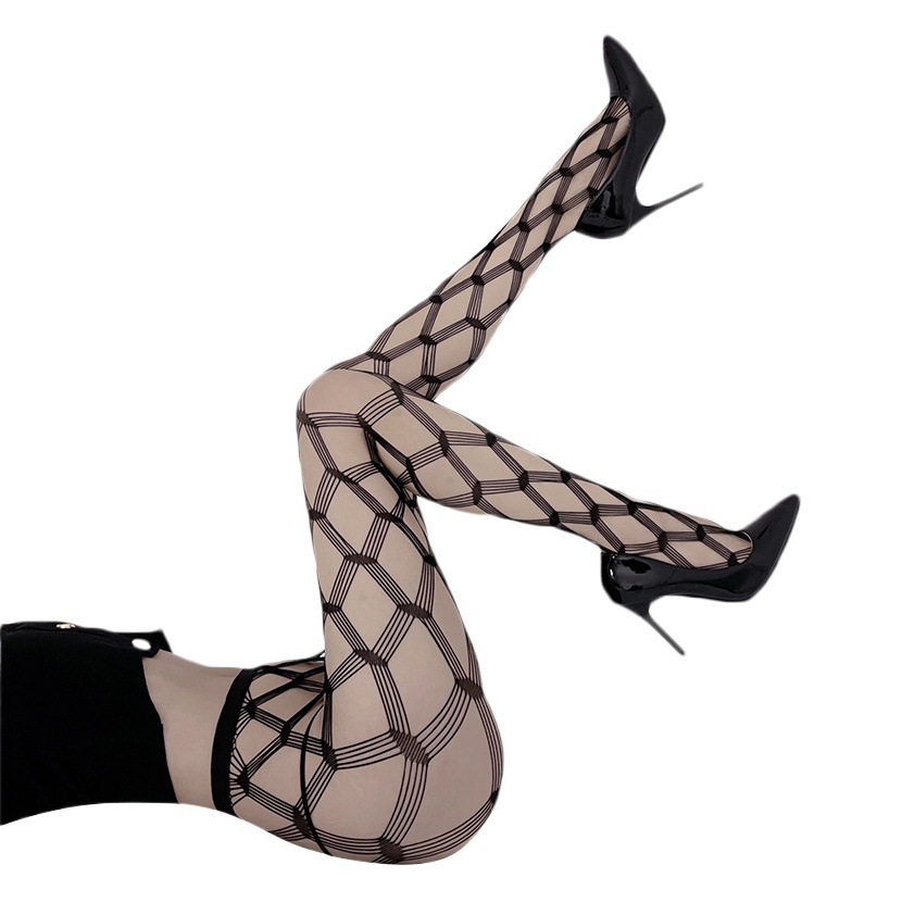 Sexy Underwear Mesh Stockings Sexy Big Mesh Pantyhose Temptation Open File Free Spice Fishing Net Pantyhose