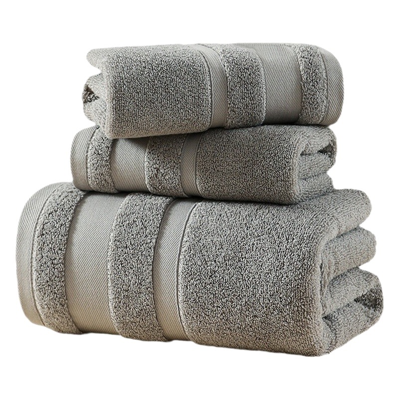 Cotton bath towel suit 3-piece soft absorbent towel bathroom kitchen hand towel foreign trade cross-border towel suit