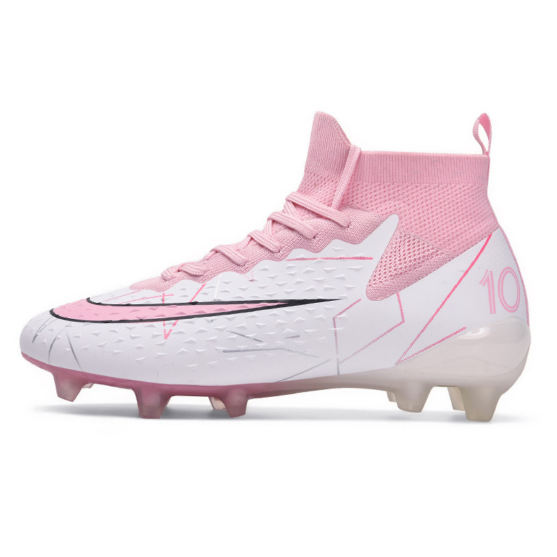Cross-Border Falcon New High-Top Football Shoes Long Spike Football Shoes Tf Broken Spike Training Shoes Football Men's Style