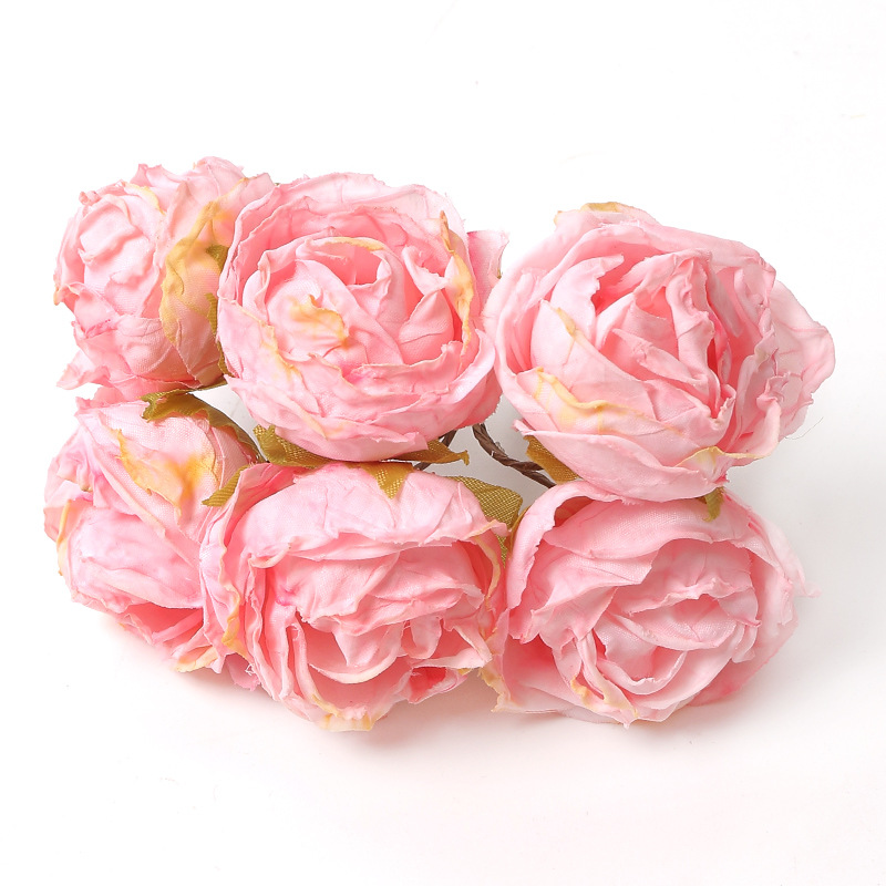 Picture of Pink simulation flower wedding shooting props handmade DIY hair accessories decoration Amazon flower box material
