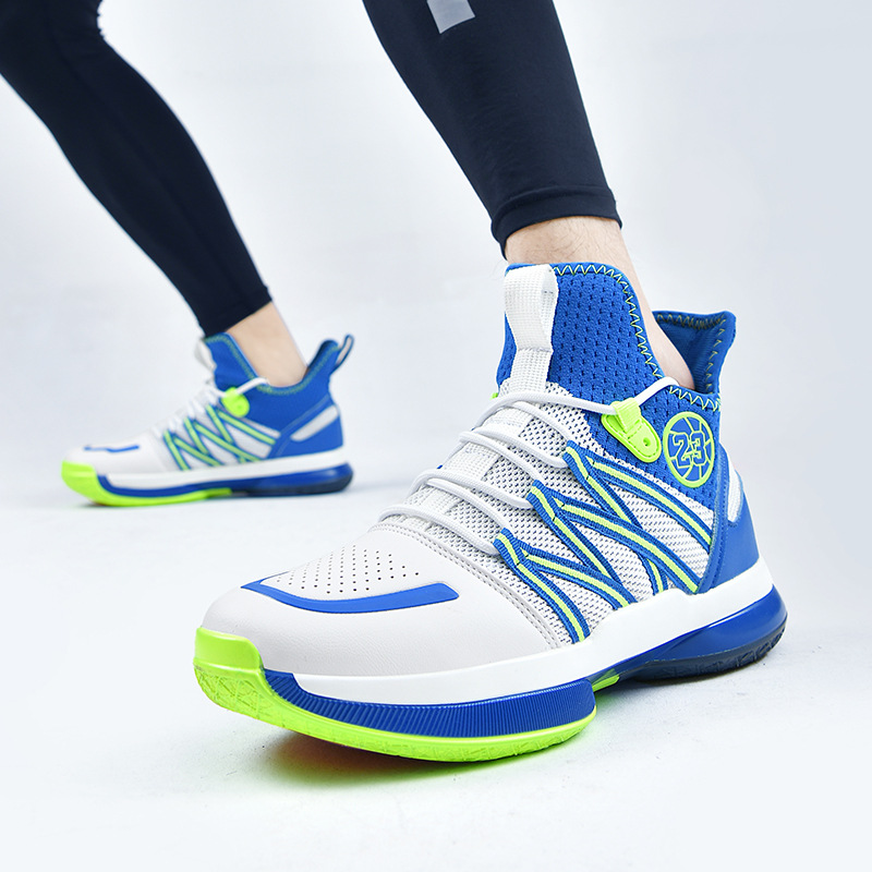 Cross-border Xiyin Amazon AliExpress men's shoes fly woven mesh casual shoes tide shoes high basketball shoes war boots wholesale