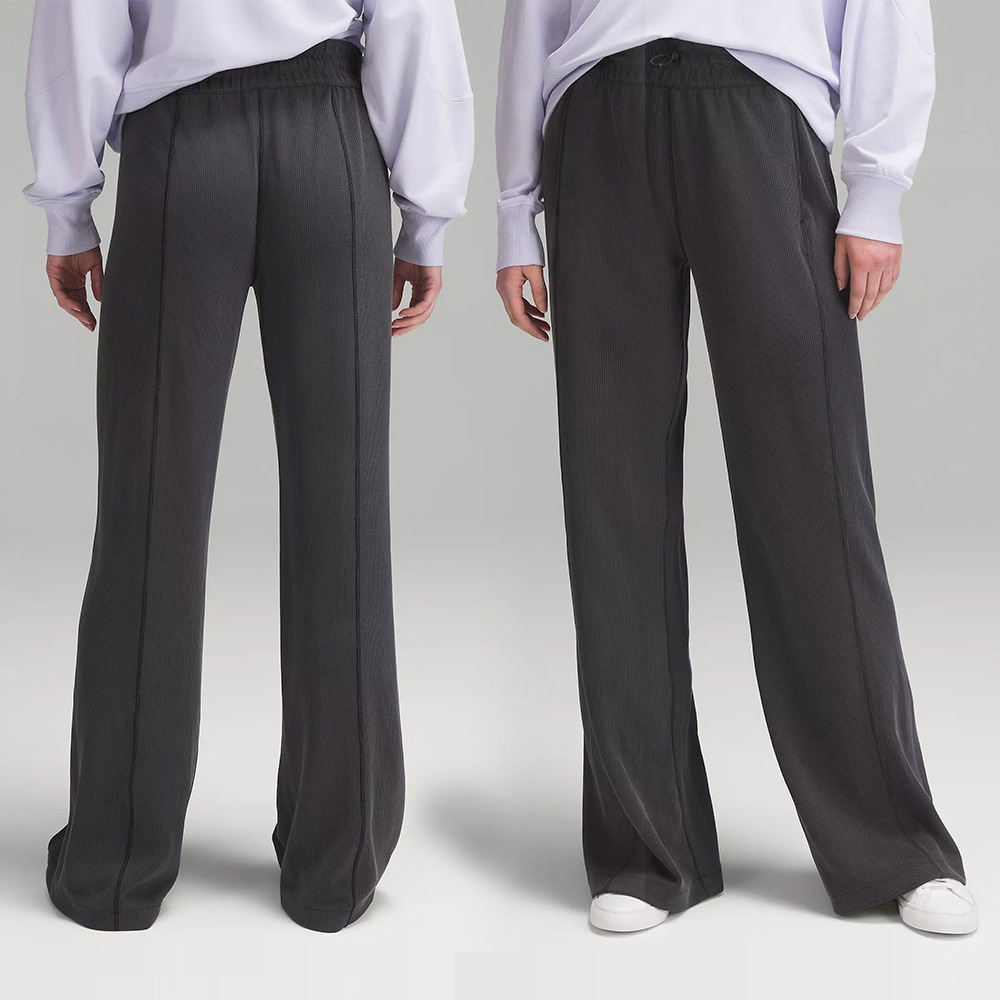 Spring and Summer Casual Lu Pit Strip Loose Softstrem Magic Pants Quick-Drying Floor-Length Straight Pants Outdoor Sports Pants
