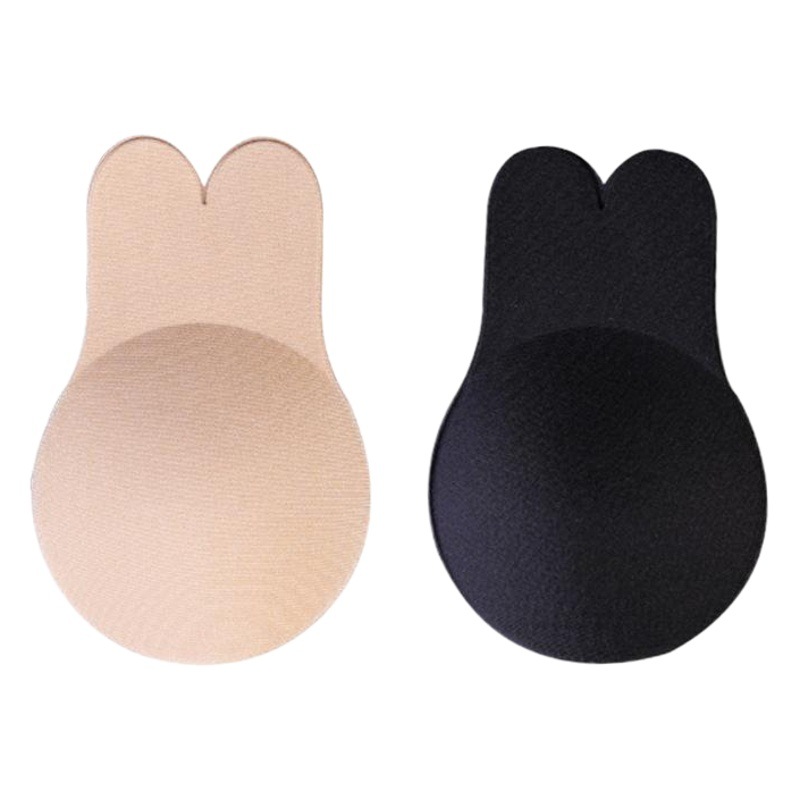 Cloth-Covered Rabbit Ears Breast Pads for Big Breasts, Thin Anti-Sagging and Anti-Exposure Breast Pads, Push-Up Invisible Bra, Thin Style