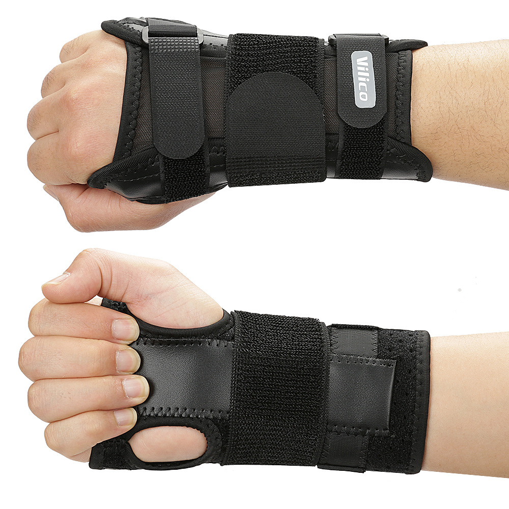 Sports Aluminum Plate Support Wrist Guard Anti-Sprain Tendon Sheath Pressurized Strap Fixed Sheath Mesh Breathable Protective Gear Wholesale