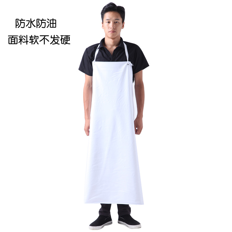 Picture of Kitchen Simple pvc Sleeveless Wear-resistant Beef Tendon Soft Rubber Bib Leather Waterproof Apron Women's Industrial Labor Protection Oil-proof Waist
