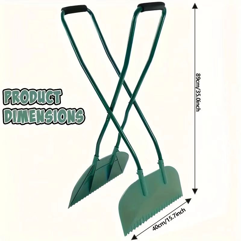 Cross-border Amazon Gardening Stainless Steel Rake Extended Manual Leaf Rake for Collecting Fallen Leaves Organizer