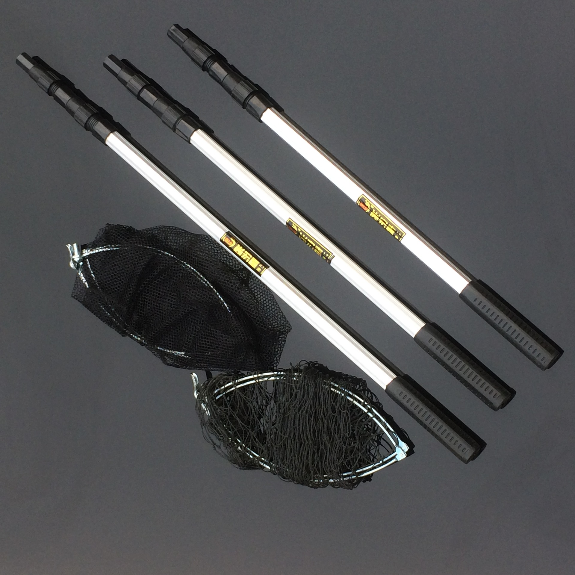 Picture of Factory wholesale aluminum alloy copy net 3 section retractable positioning copy net fishing gear fishing supplies foldable net head