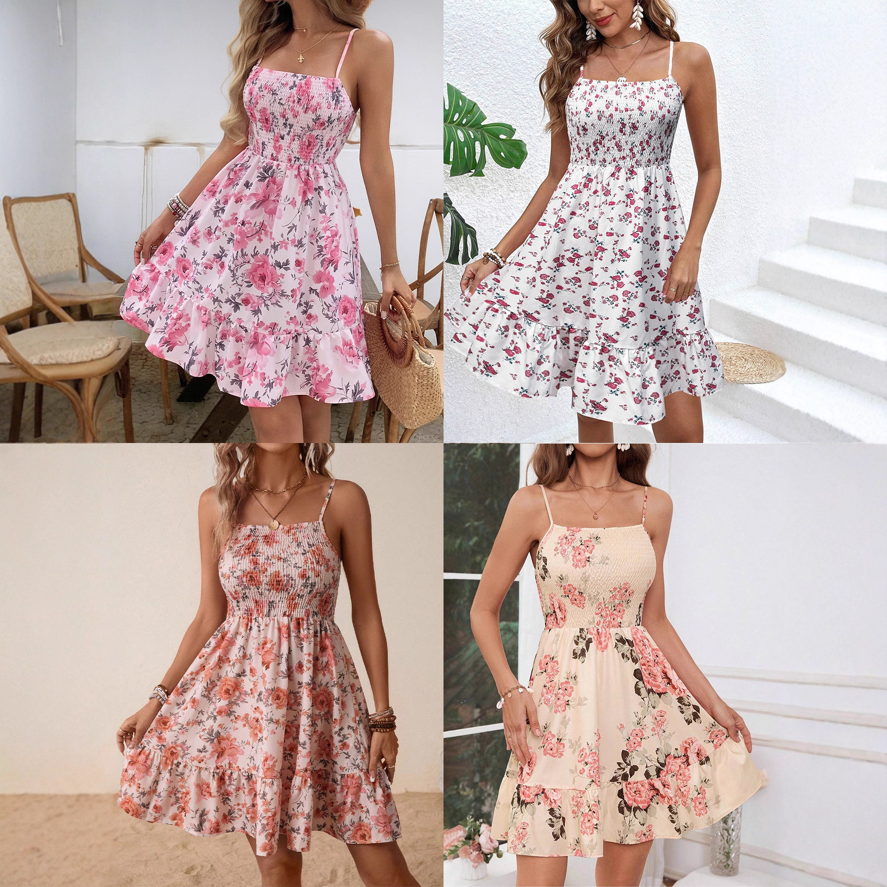 Real shot in stock foreign trade cross-border Amazon independent station 1688 single AliExpress best selling European and American dress