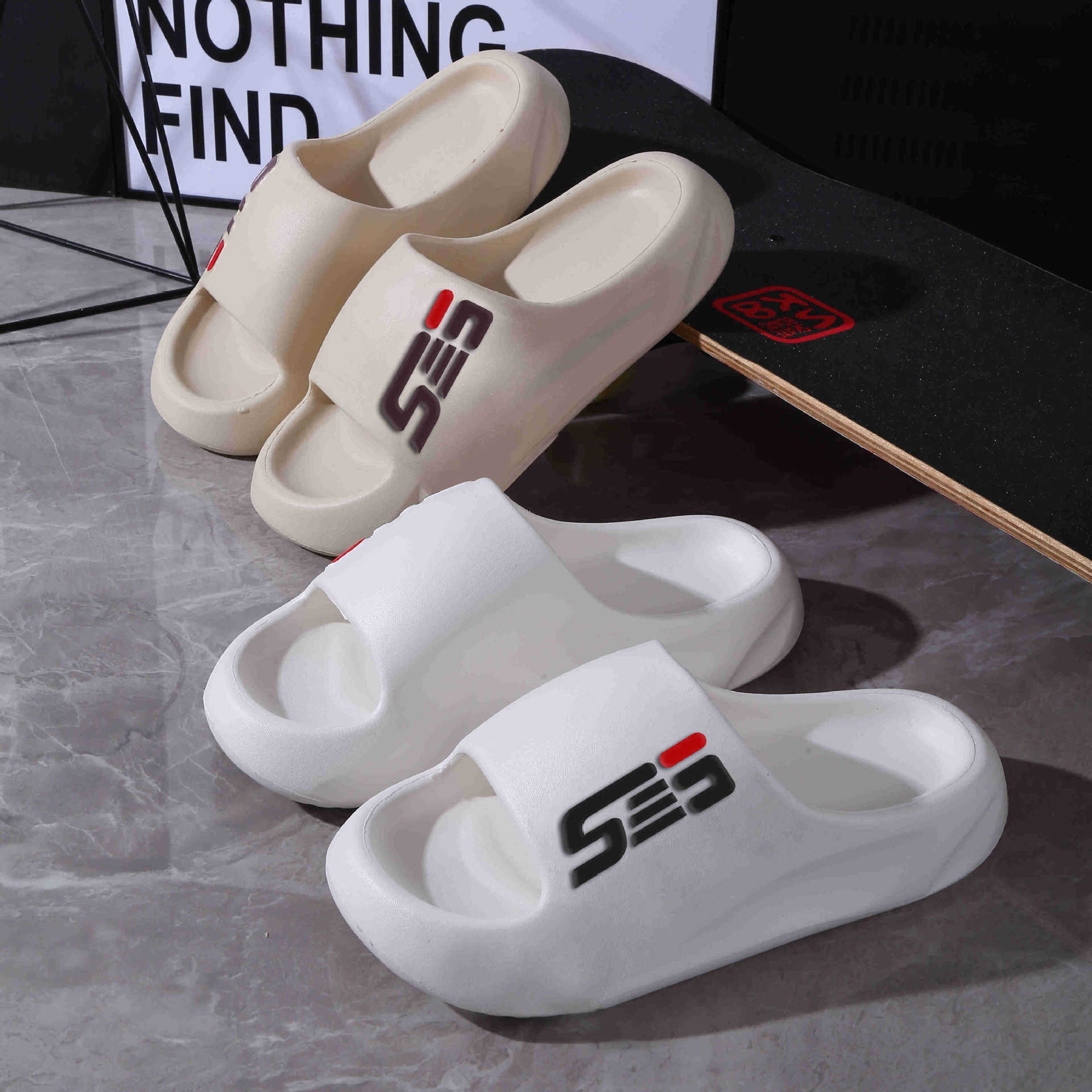 Slippers Men's Summer Outfit Indoor Home Bathroom Bath Non-Slip Cartoon Thick Bottom Sandals for Couples