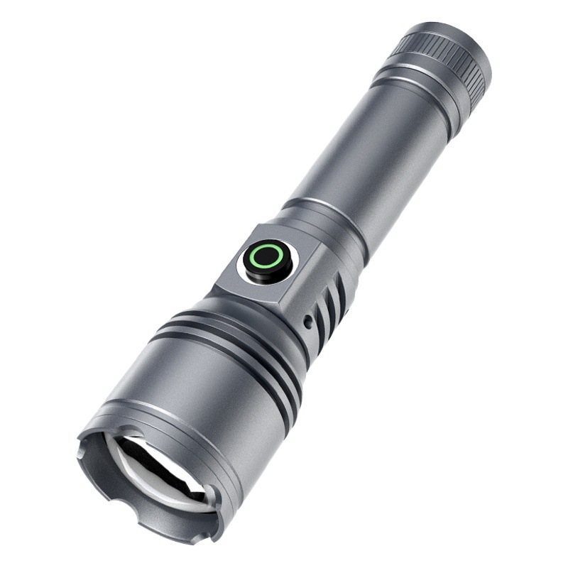 Outdoor Flashlight with High Brightness for Home Camping, Aluminum Alloy Portable Zoomable Multifunctional Emergency Flashlight with High Brightness