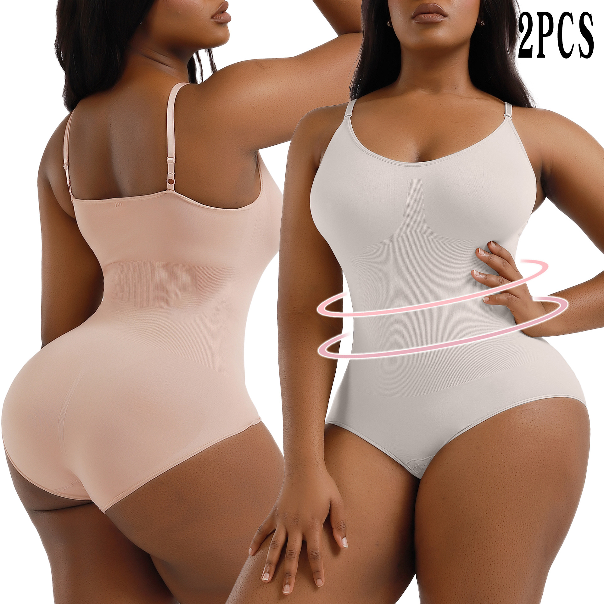 Picture of European and American plus size Postpartum Hip Lifting Seamless Body Shaping Clothes Women's Full Body Sling Abdomen Tinting Body Underwear
