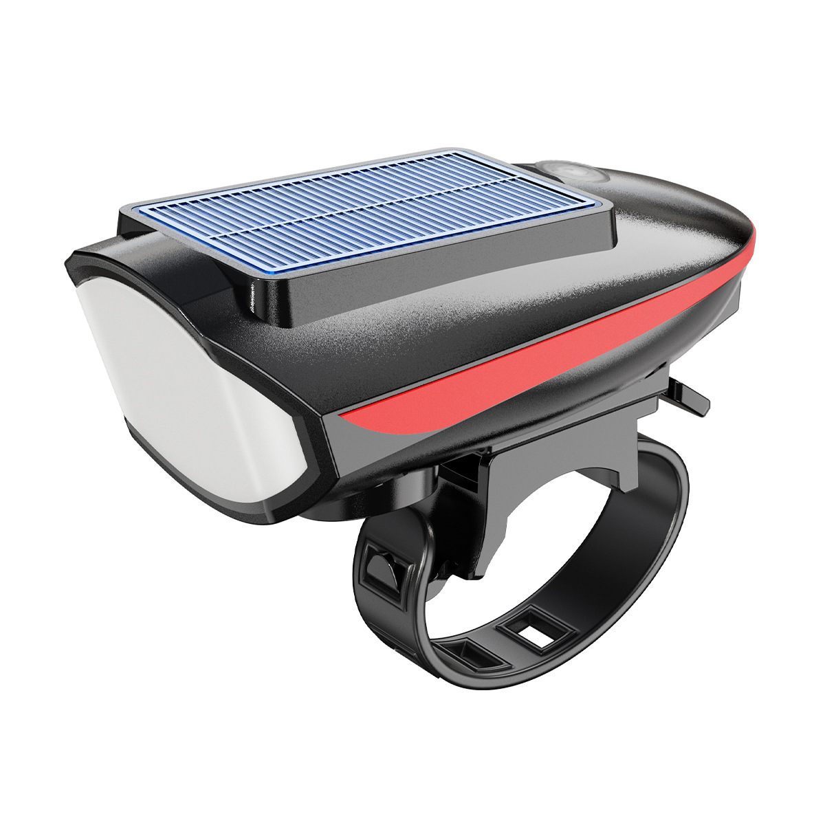 Solar Rechargeable Bicycle Light Cycling Light Strong Light Horn Light Outdoor Equipment Flashlight Bicycle Headlight