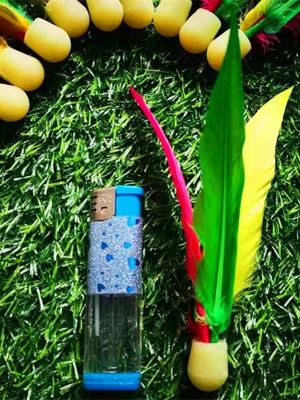 Picture of Big Head three fur ball high elastic three fur ball board badminton ball children outdoor fitness toy three fur racket durable three fur ball