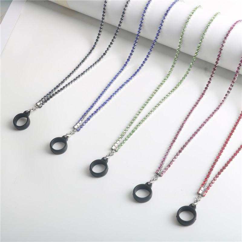 Picture of Ruike relax grapefruit electronic smoking set titanium steel hanging chain hanging rope full diamond rhinestone claw chain stainless steel hanging rope necklace