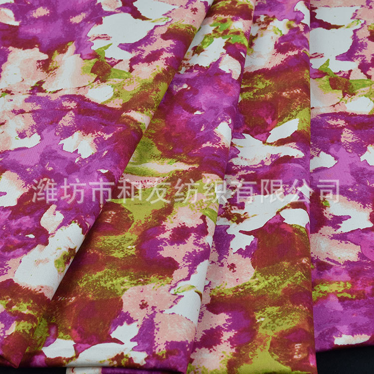 Woven Printed Fabric, Four-Way Stretch Twill Fashion Fabric, Pure Cotton Work Clothes, Double Stretch Fabric, Children's Clothing