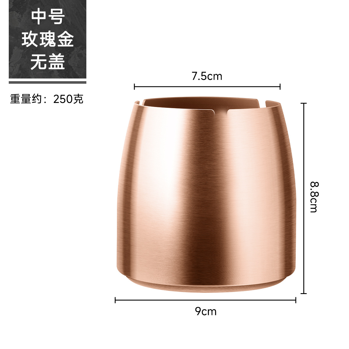Picture of Wholesale titanium-plated stainless steel ashtray with lid thickened and raised anti-fly ash Internet cafe bar KTV office laser