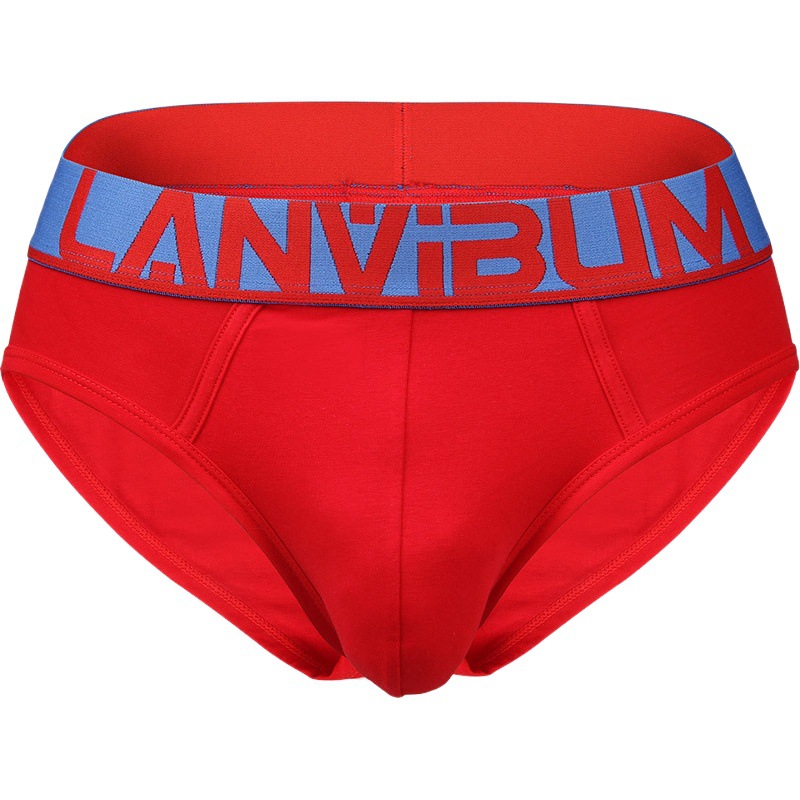 New Men's Briefs Solid Color Cotton Underwear Men's Mid-Waist Sexy Men's Underwear Breathable Men's Underwear Trendy Brand