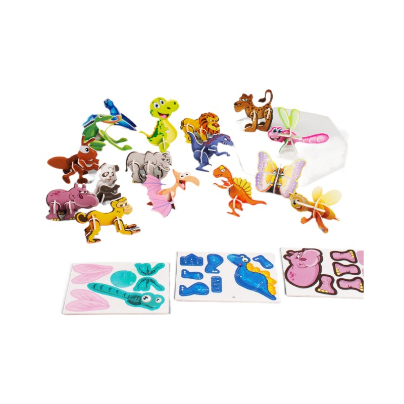 Picture of Jigsaw Puzzle Kidsren's Paper 3D Insect Puzzle Kindergarten Fun Handmade DIY Animal Toys Wholesale