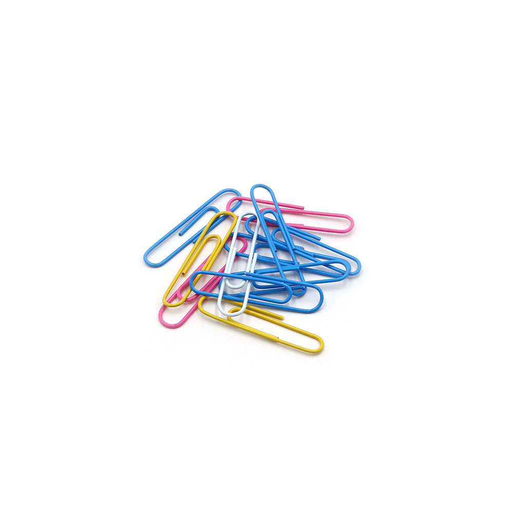 Picture of Colored Paper Clips Bulk Plastic Plastic-Coated Paper Clips WholesalePaper Clips Office Supplies 28mm Paper Clips