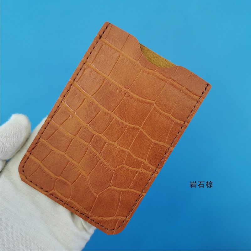 Picture of Factory Hot Crocodile Pattern PU Sandalwood Comb Special Protective Cover Massage Comb Leather Cover Horn Comb Portable Storage Cover