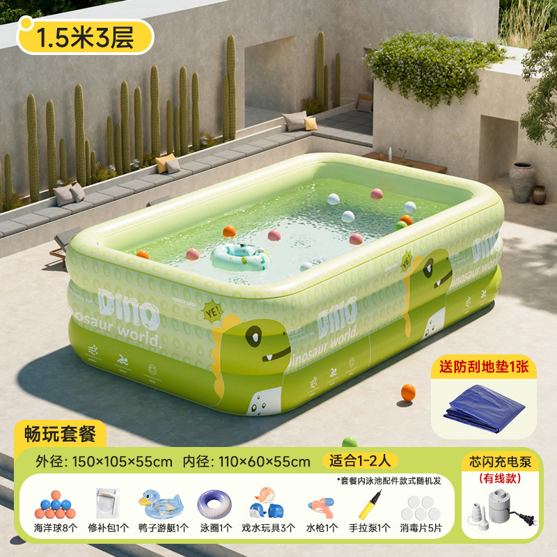 Picture of Inflatable Pool Swimming Pool Children's Inflatable Pool Home Outdoor Large Family Pool Thickened Baby Paddling Pool