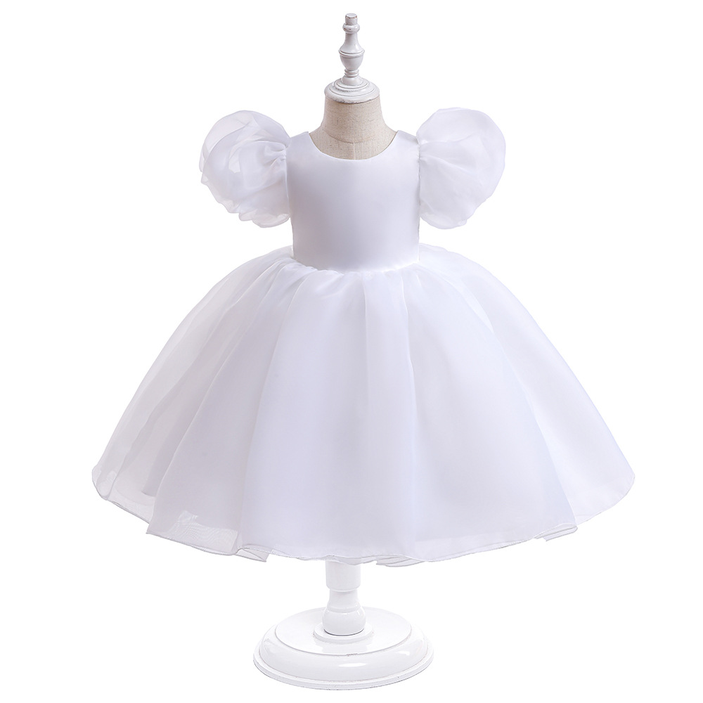 Picture of New Girls Princess Dress Children's Puff Sleeve Puffy Birthday Dress Little Girl Piano Performance Children's Dress