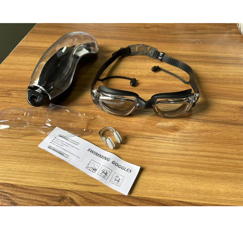 Picture of in stock 2025 new swimming goggles wholesale adult anti-fog plating swimming glasses waterproof silicone swimming goggles suit
