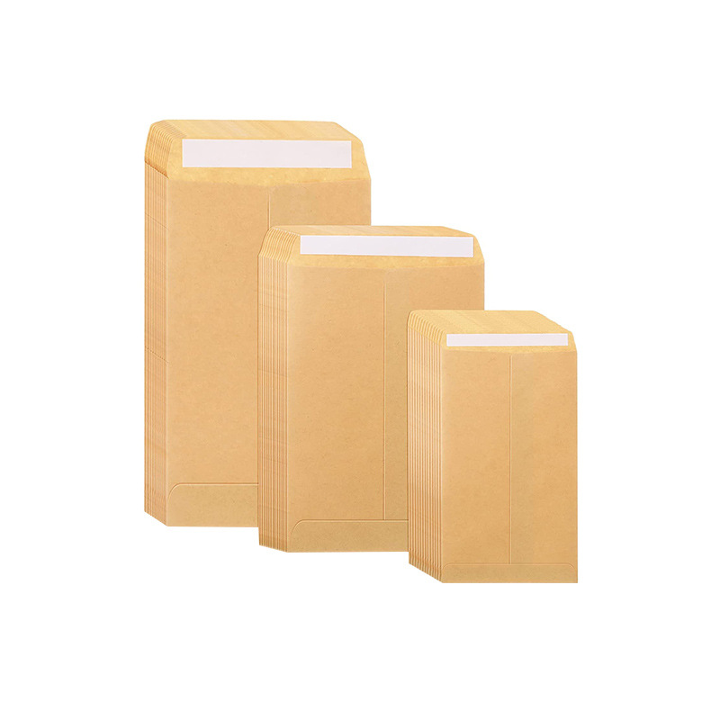 Picture of Extra Large Kraft Paper Envelope Export Amazon Saliva Glue Release Paper Self-Adhesive Yellow Seed Envelope Bag Customization