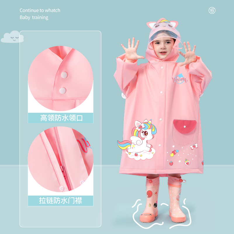 Picture of Children's Raincoat Girls Boys Baby Raincoat Girls Rainproof Clothing Kindergarten Poncho 5 Kidsren 4 Years Old