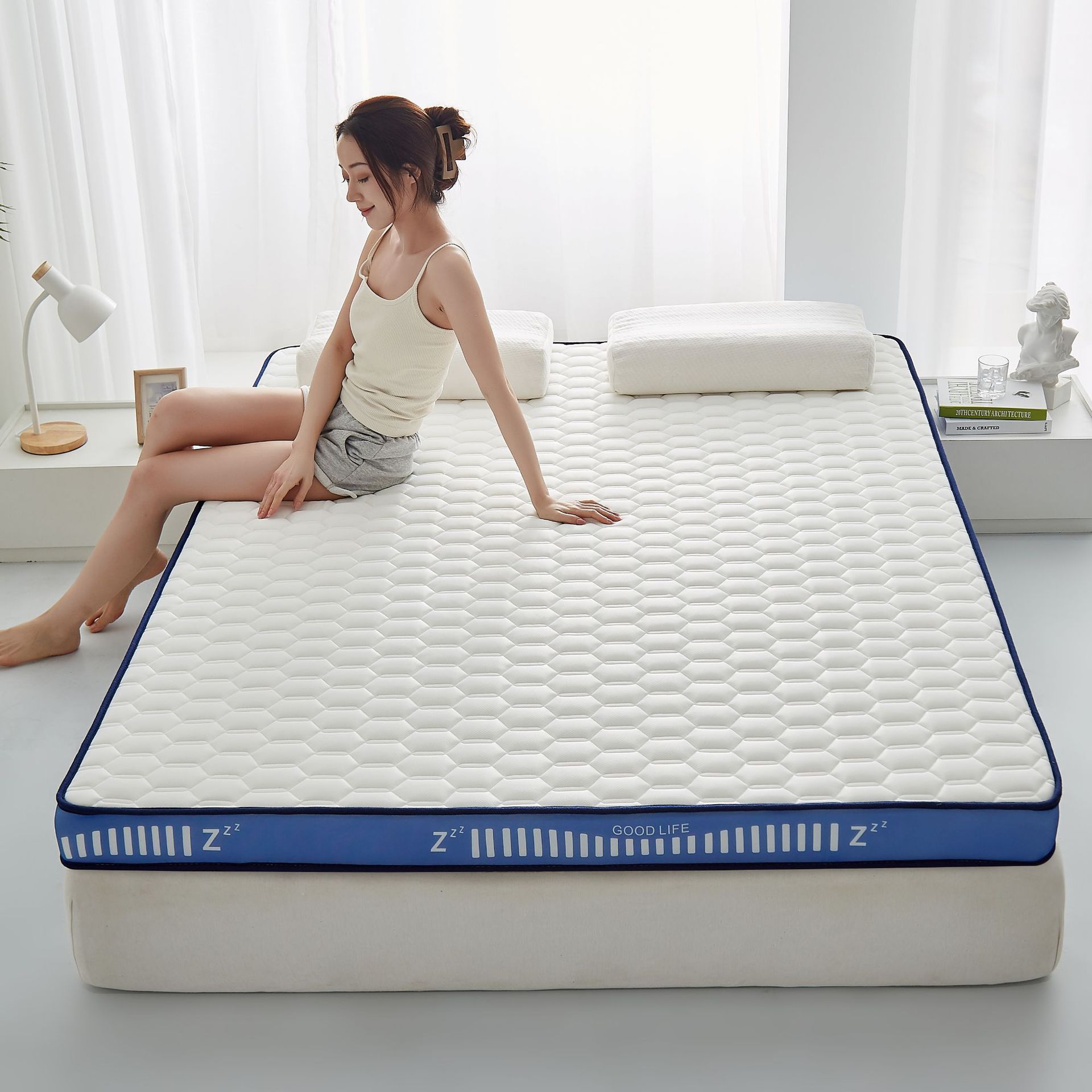 Picture of Directly Supplied to Thailand Latex Mattress Soft Cushion Student Dormitory Hotel Rental Mattress Tatami Mattress
