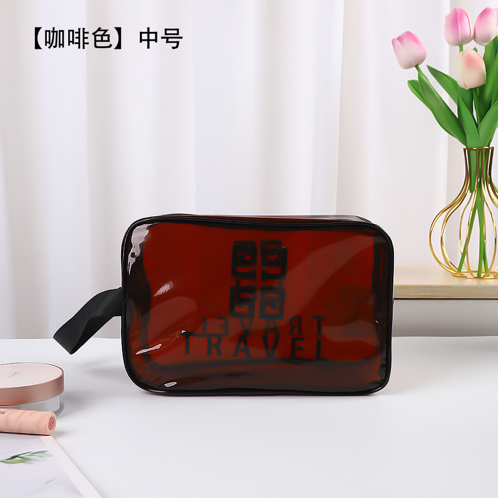 Picture of Transparent Cosmetic Bag Pvc Toiletry Bag Business Trip Cosmetics Bag Waterproof Large Capacity Satchel Cosmetic Bag Cosmetics Bag