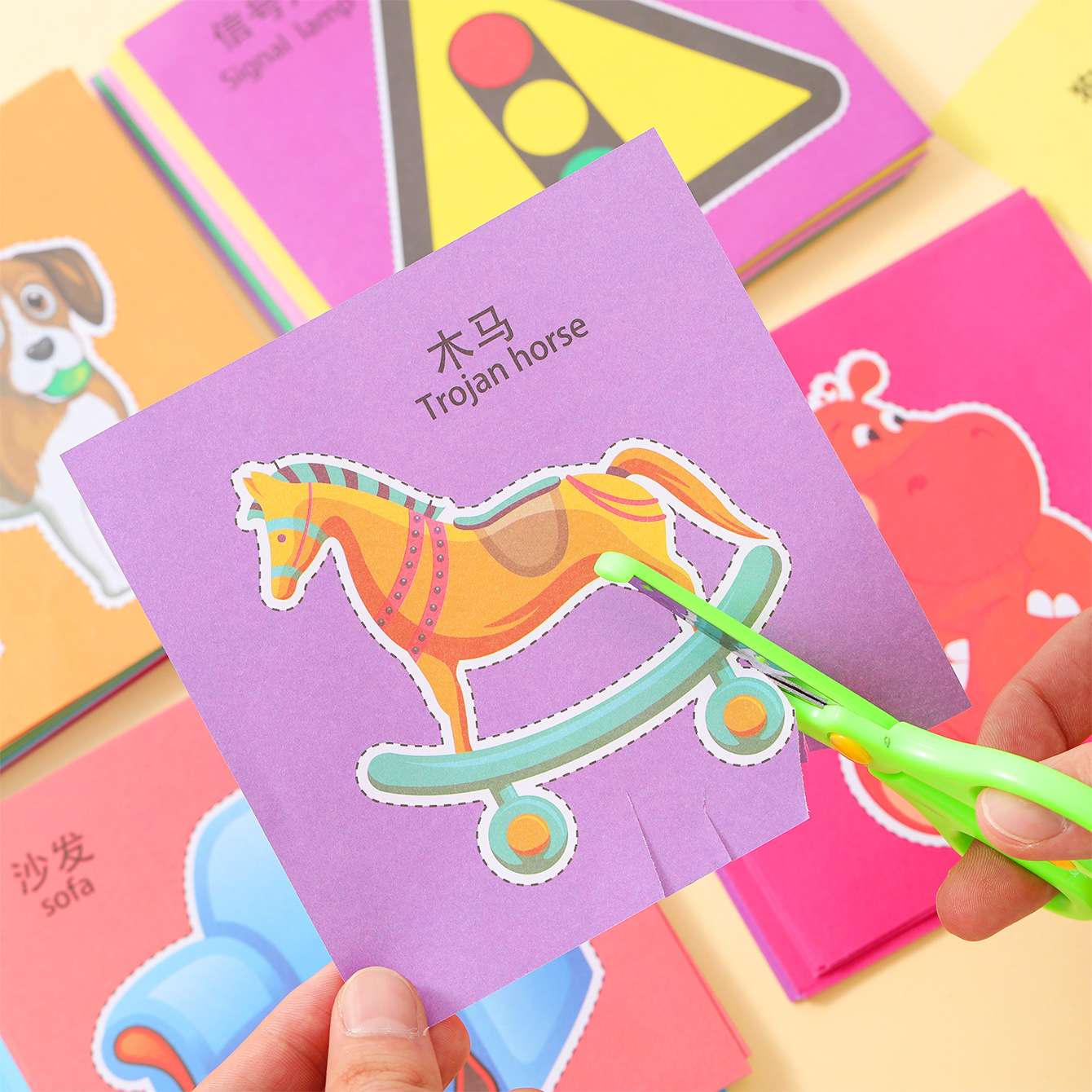 Picture of In stock wholesale 15cm square handmade paper folding special color paper cutting kindergarten color paper crane color paper