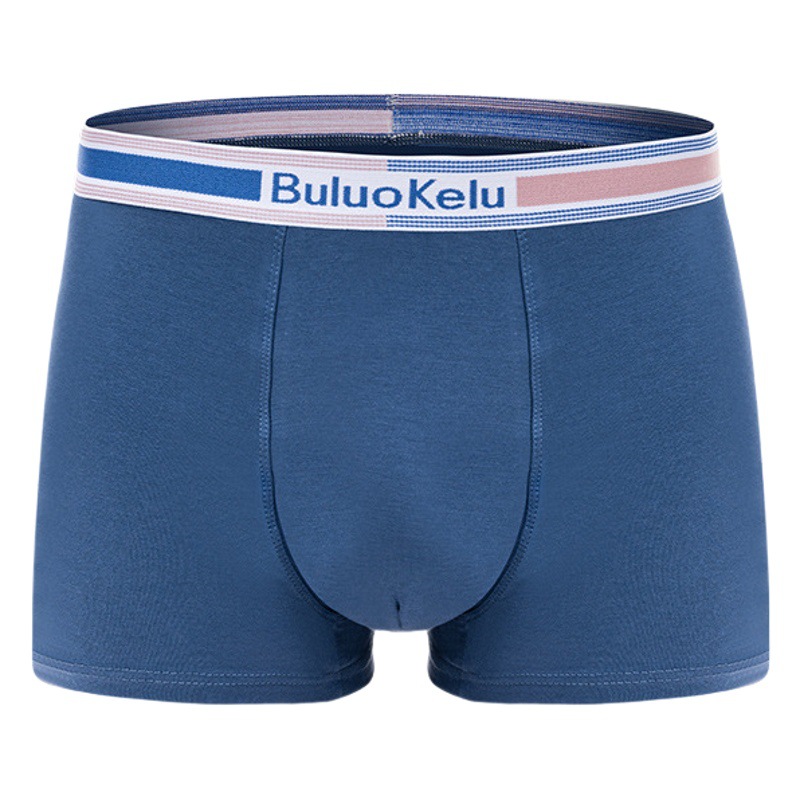Single Pack of Men's Cotton Boxer Briefs with Breathable Crotch, Large Size for Young Men, Wholesale Pure Cotton Material