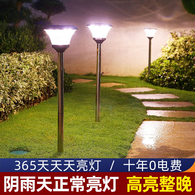 2025 cross-border project funds outdoor solar lawn lamp household waterproof led garden light solar floor insert light