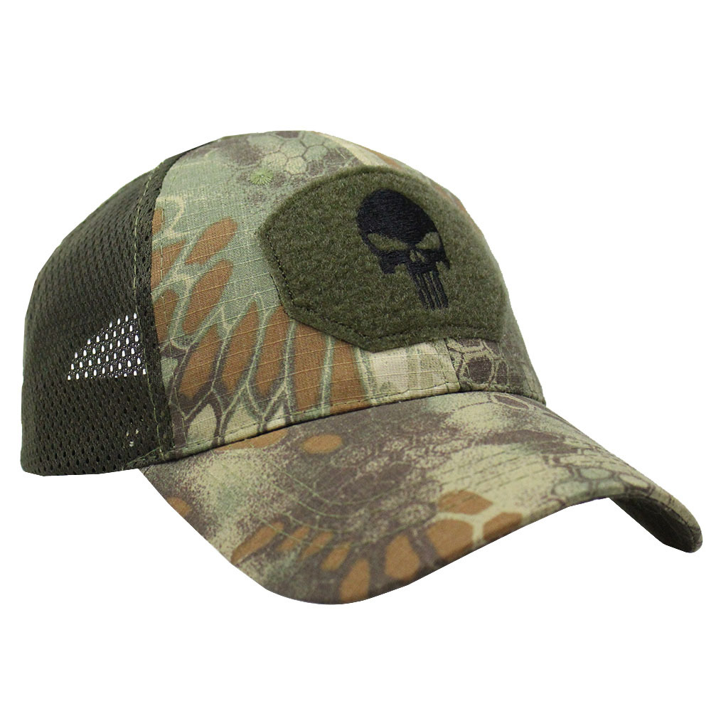 Picture of Summer Camouflage Baseball Cap Military Fan Outdoor Special Forces Tactical Hat Skull Fishing Sunshade Velcro Cap Men