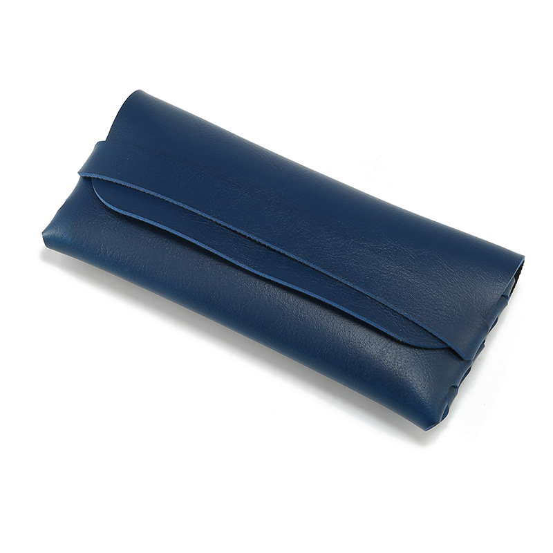 Picture of Glasses case black leather glasses case PVC nail buckle soft bag sunglasses case sunglasses case printable LOGO batch