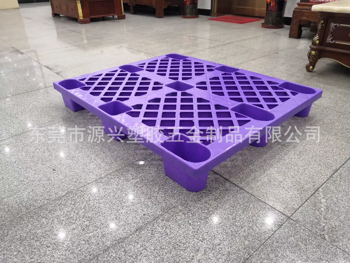New purple cardboard plastic tray nine-leg grid pallet single-sided storage logistics shelf moisture-proof mat board
