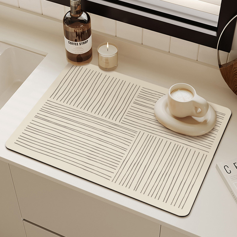 Diatom Mud Drain Mat Kitchen Special Water Absorption Oil Absorption Non-slip Countertop Mat Bar Heat Insulation Cushion